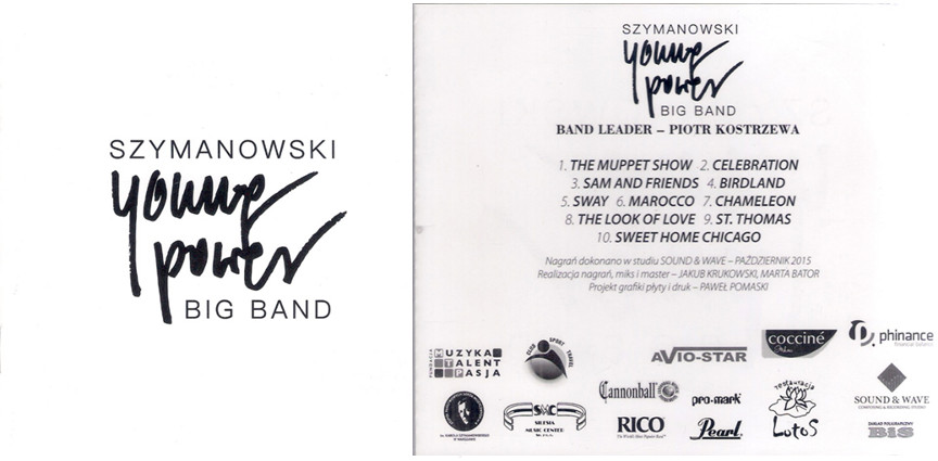 Okładka płyty Szymoanowski Young Power Big Band z 2014 roku