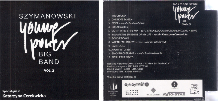 Okładka płyty Szymoanowski Young Power Big Band z 2014 roku